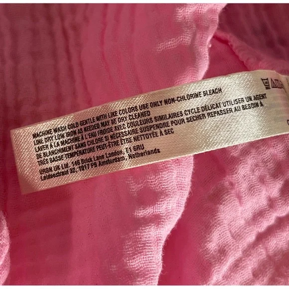 Anthropologie Kallie Flowy Tunic Dress Pink Beach Cover-Up NWOT Sz S - Picture 7 of 9